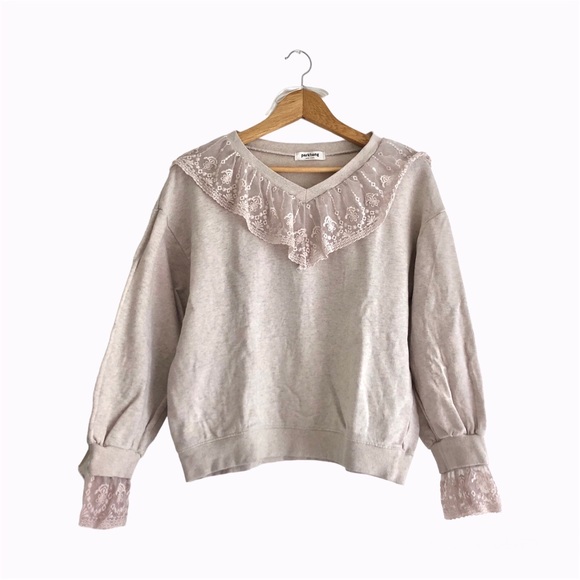 lace trim sweater - Picture 6 of 6